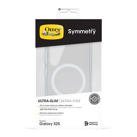 Galaxy S25ケース Symmetry Clear Magnets Qi2対応 耐衝撃 クリア