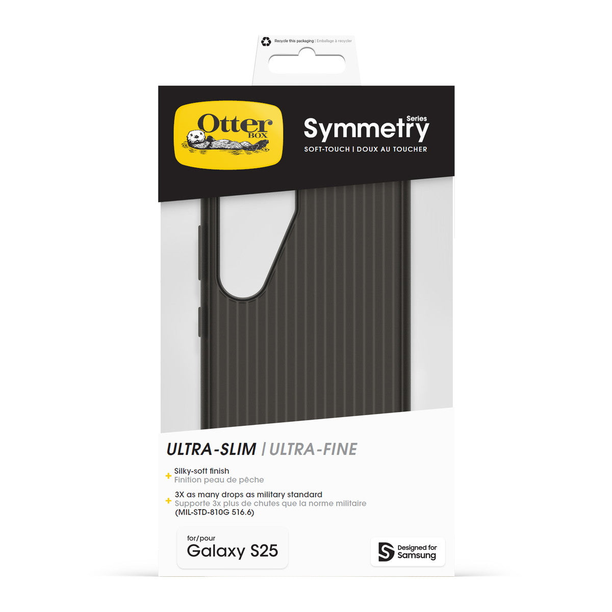 Galaxy S25ケース Symmetry Soft-Touch 耐衝撃 ダークエコー