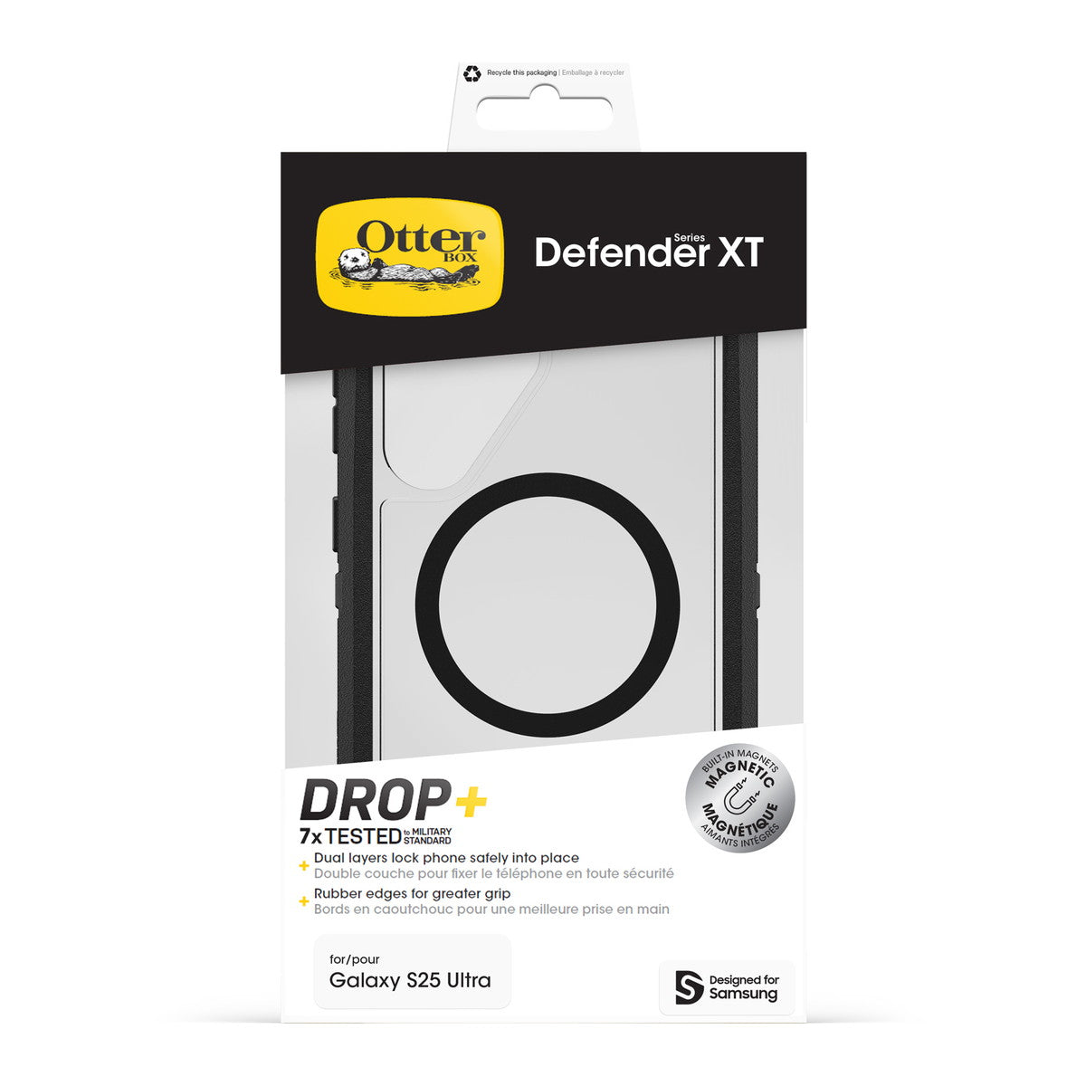 Galaxy S25 Ultraケース Defender XT Clear Magnets 耐衝撃 ダークサイド
