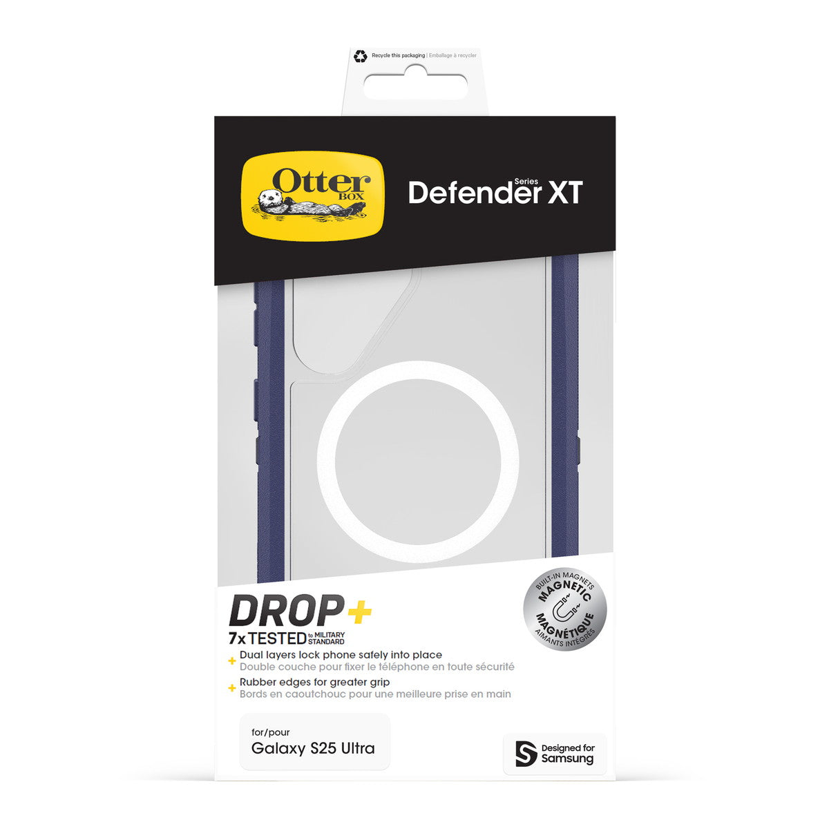 Galaxy S25 Ultraケース Defender XT Clear Magnets 耐衝撃 デンバーダスク