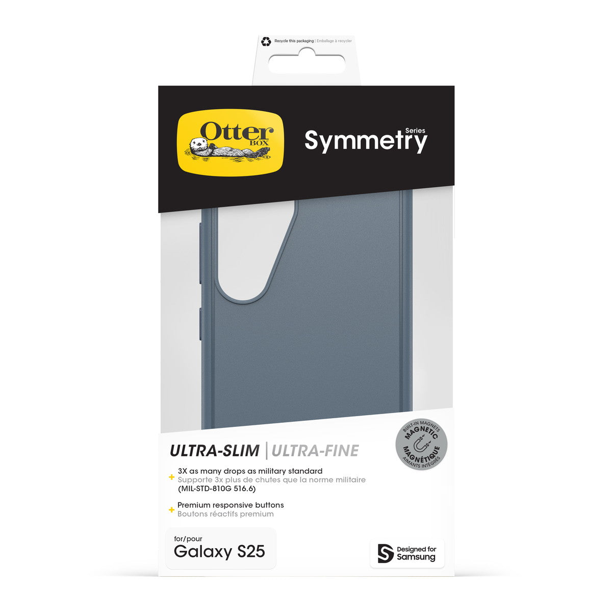 Galaxy S25ケース Symmetry Magnets Qi2対応 耐衝撃 ブルーティフル
