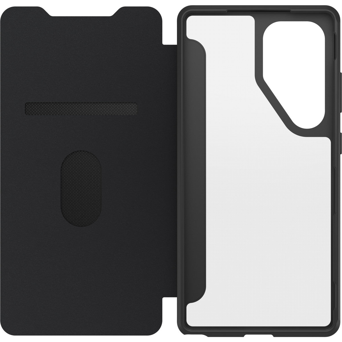 Galaxy S25 Ultraケース React Folio 手帳型 耐衝撃 ブラッククリスタル