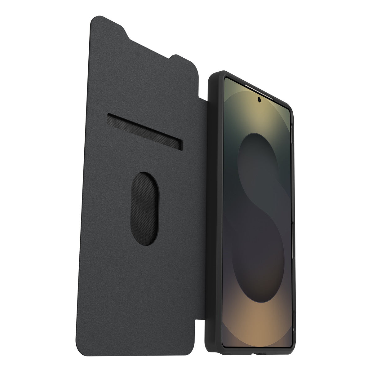 Galaxy S25 Ultraケース React Folio 手帳型 耐衝撃 ブラッククリスタル