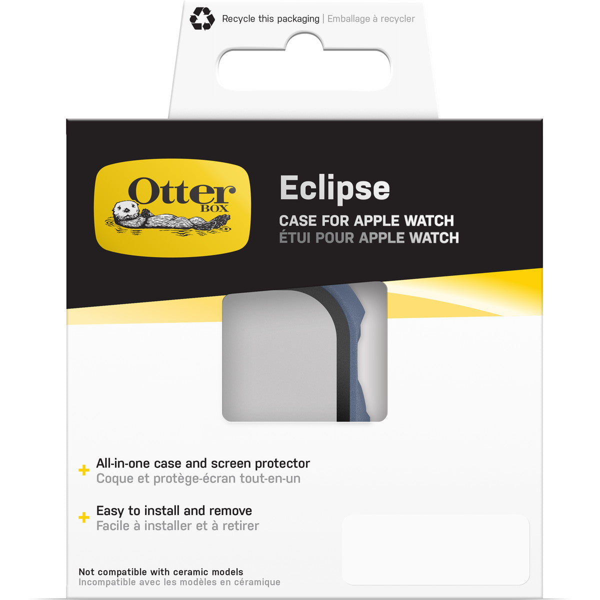 AppleWatch 46mm用ケース Eclipse Case スクリーンプロテクタ一体型 ベイビーブルージーンズ