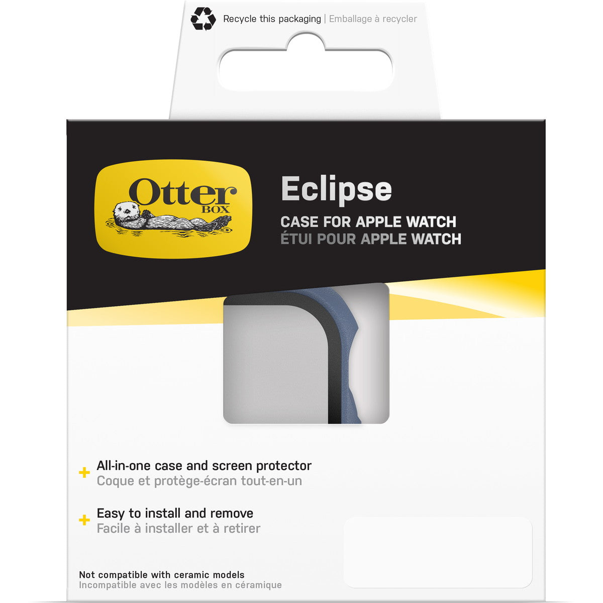 AppleWatch 42mm用ケース Eclipse Case スクリーンプロテクタ一体型 ベイビーブルージーンズ
