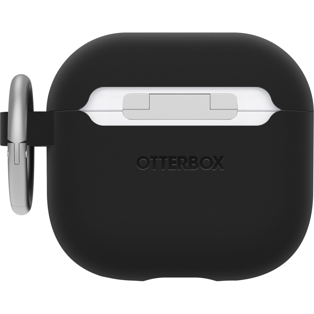 AirPods(第4世代)ケース 耐衝撃 カラビナ付き ブラック