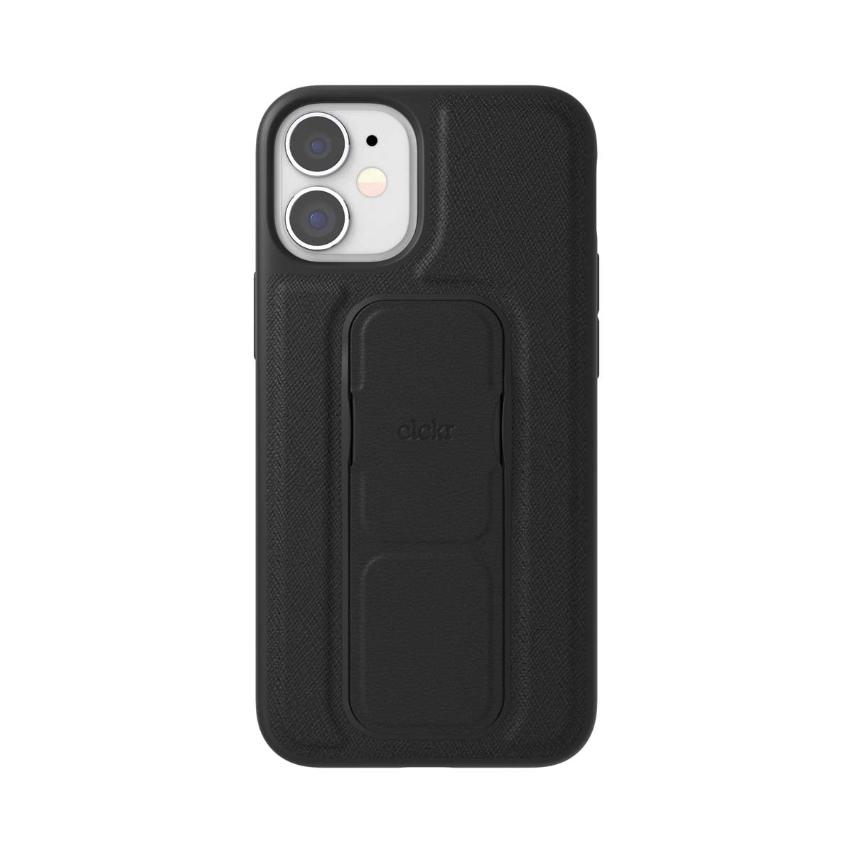 iPhone12miniケース Saffiano グリップケース ブラック