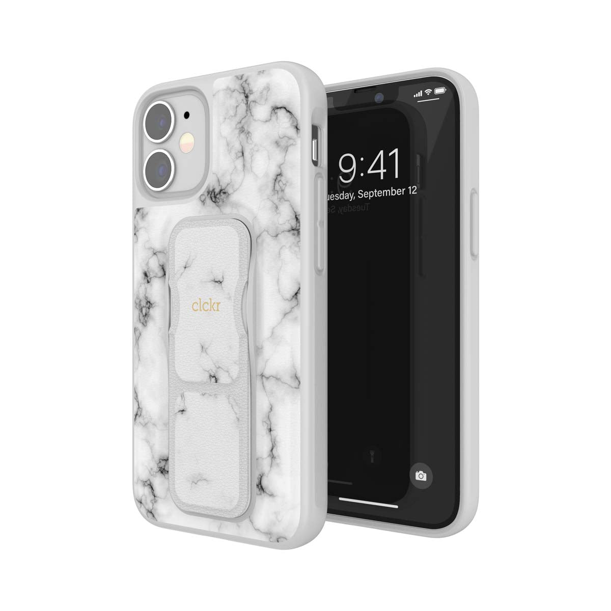 iPhone12miniケース MARBLE ホワイトマーブル
