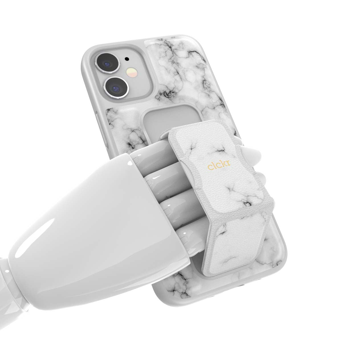 iPhone12miniケース MARBLE ホワイトマーブル
