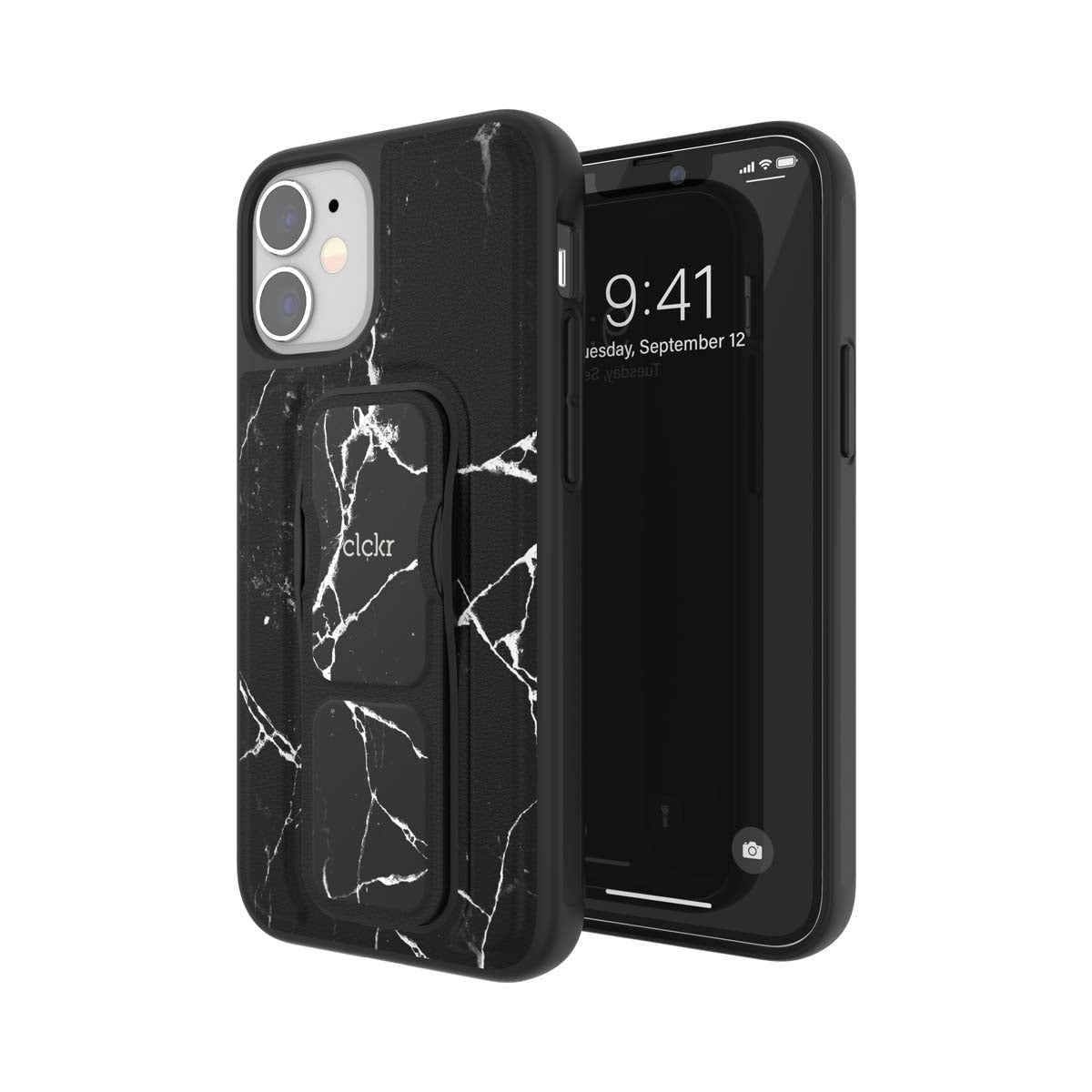 iPhone12miniケース MARBLE マーブルブラック