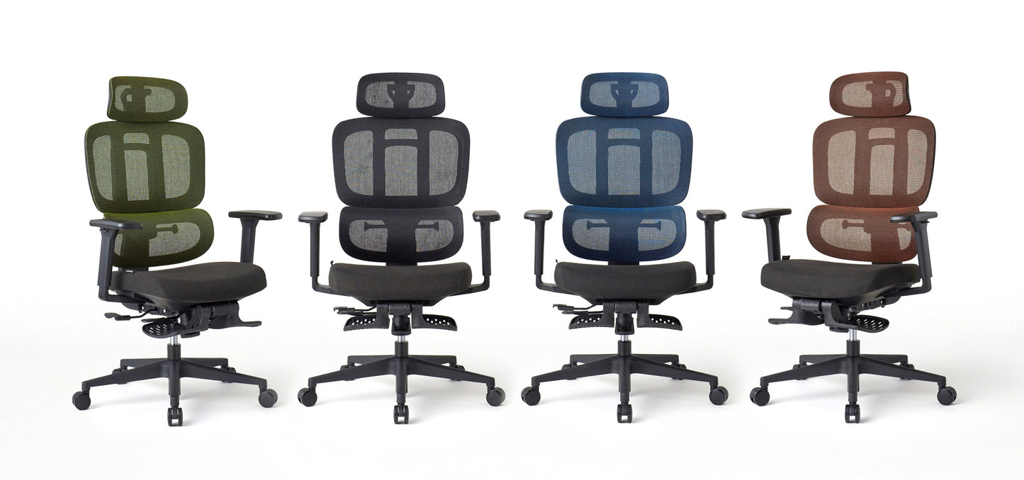 ワークチェア ROOM WORKS M6 多機能ファブリックメッシュ ブラック