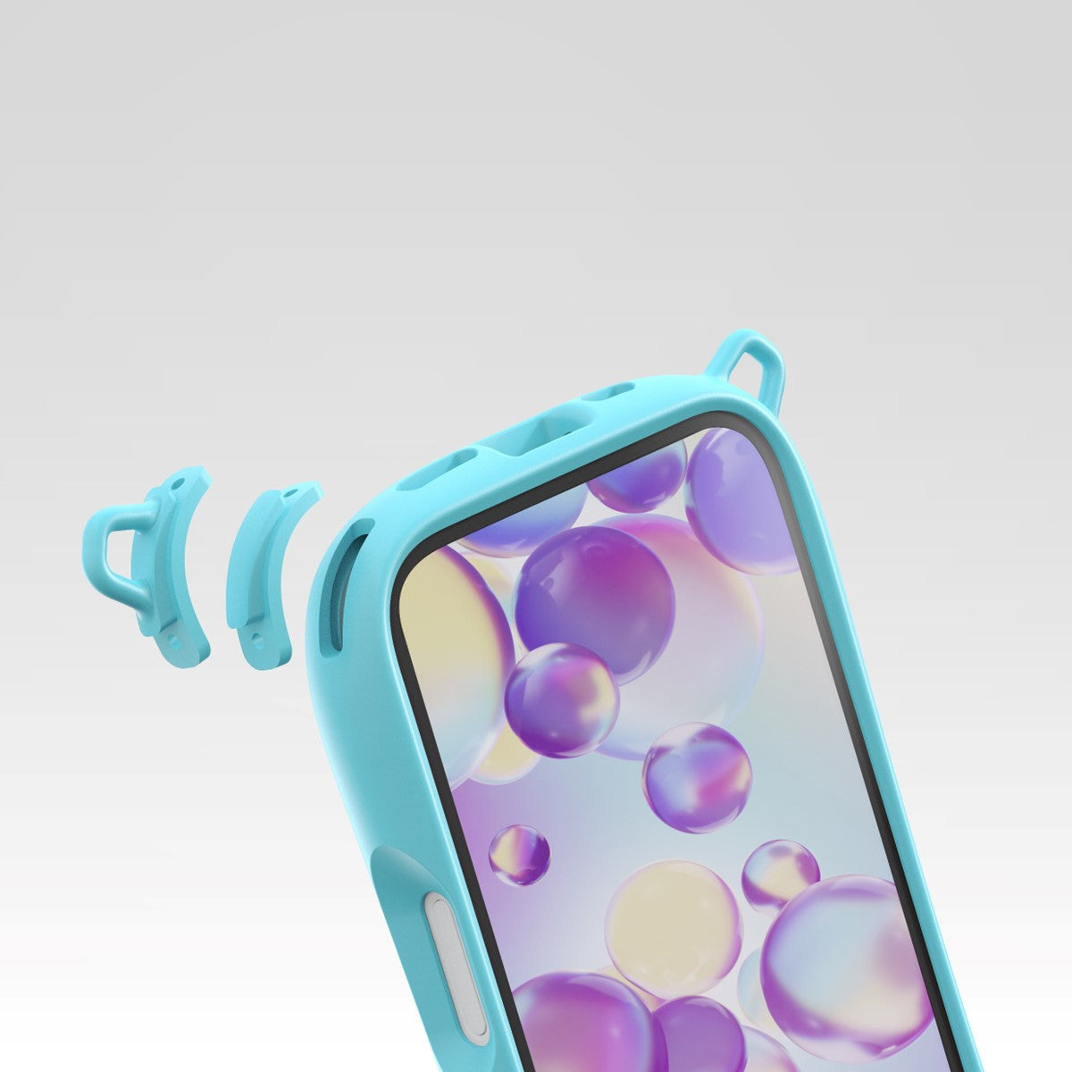 iPhone 16ケース POP LOVIE クールブルー