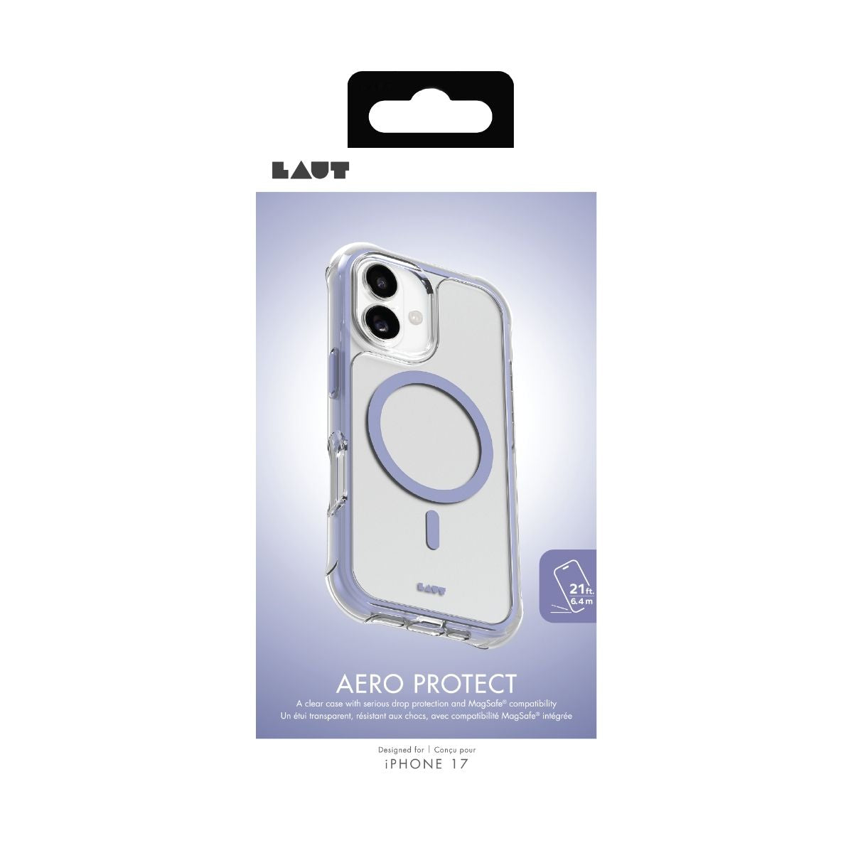 iPhone 17ケース AERO PROTECT ライトパープル