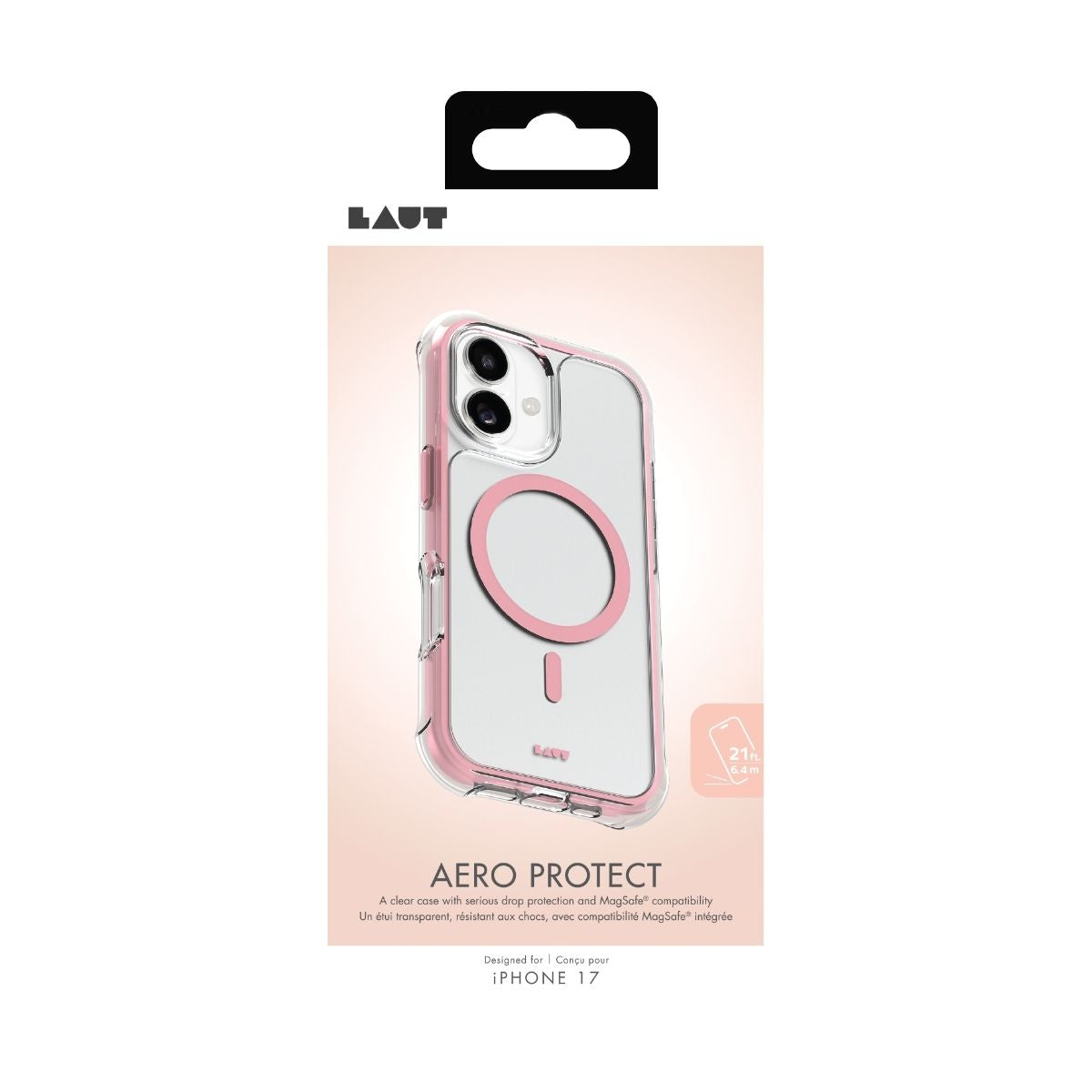 iPhone 17ケース AERO PROTECT レースピンク