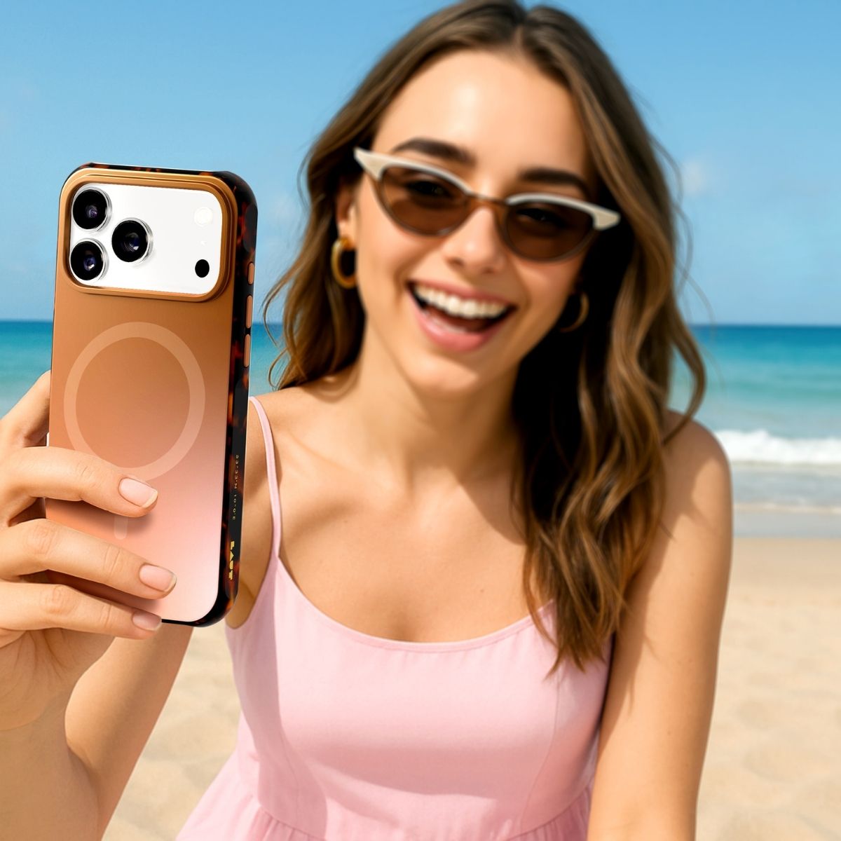 iPhone 17 Proケース HUEX WAVE キャラメルゴールド