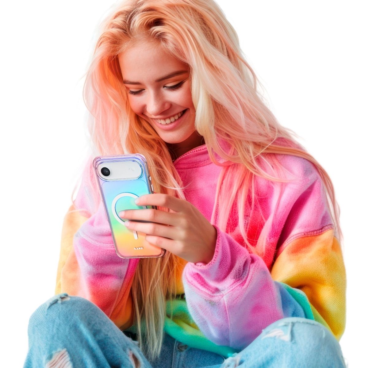 iPhone Airケース AERO HOLO パール