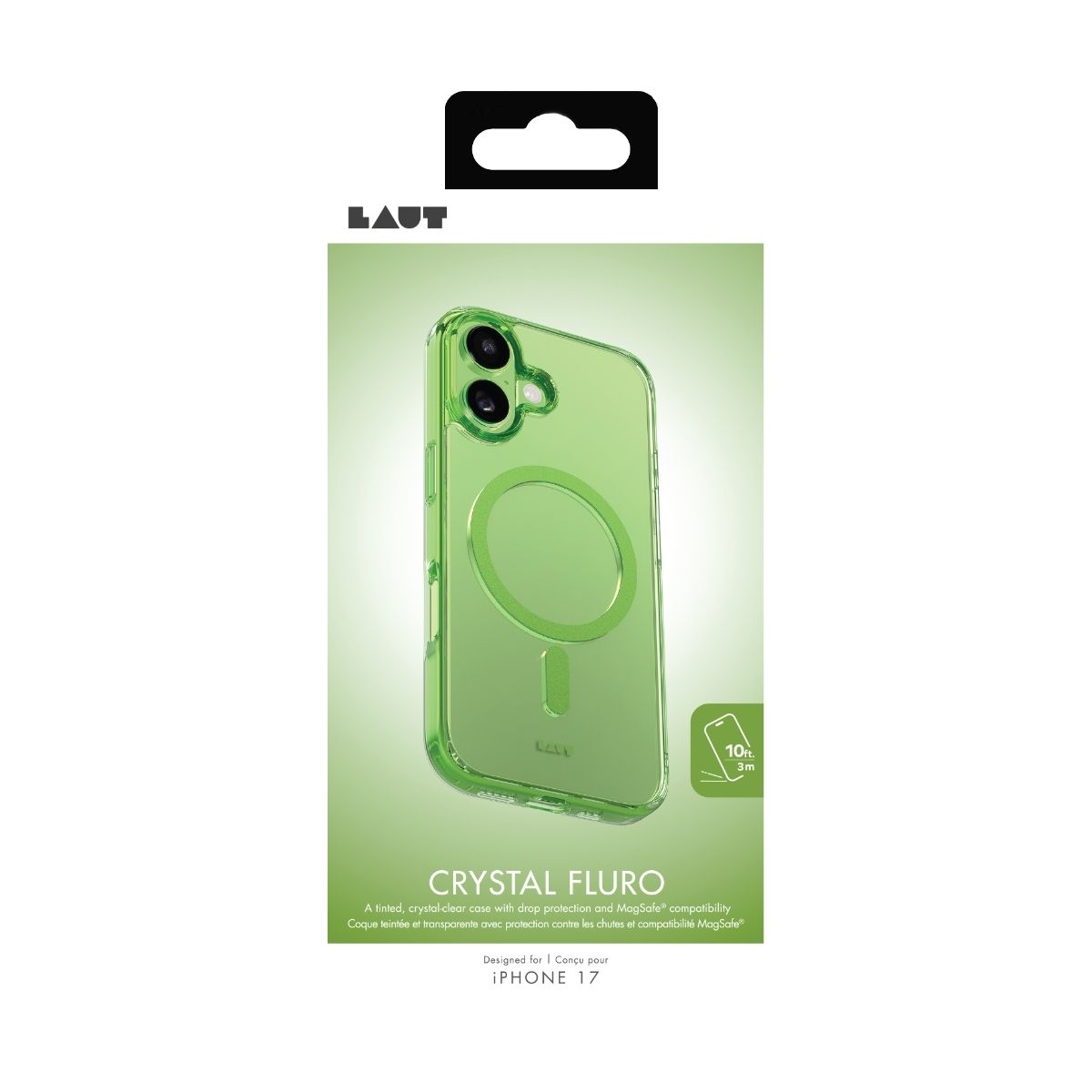 iPhone 17ケース CRYSTAL FLURO ライトグリーン