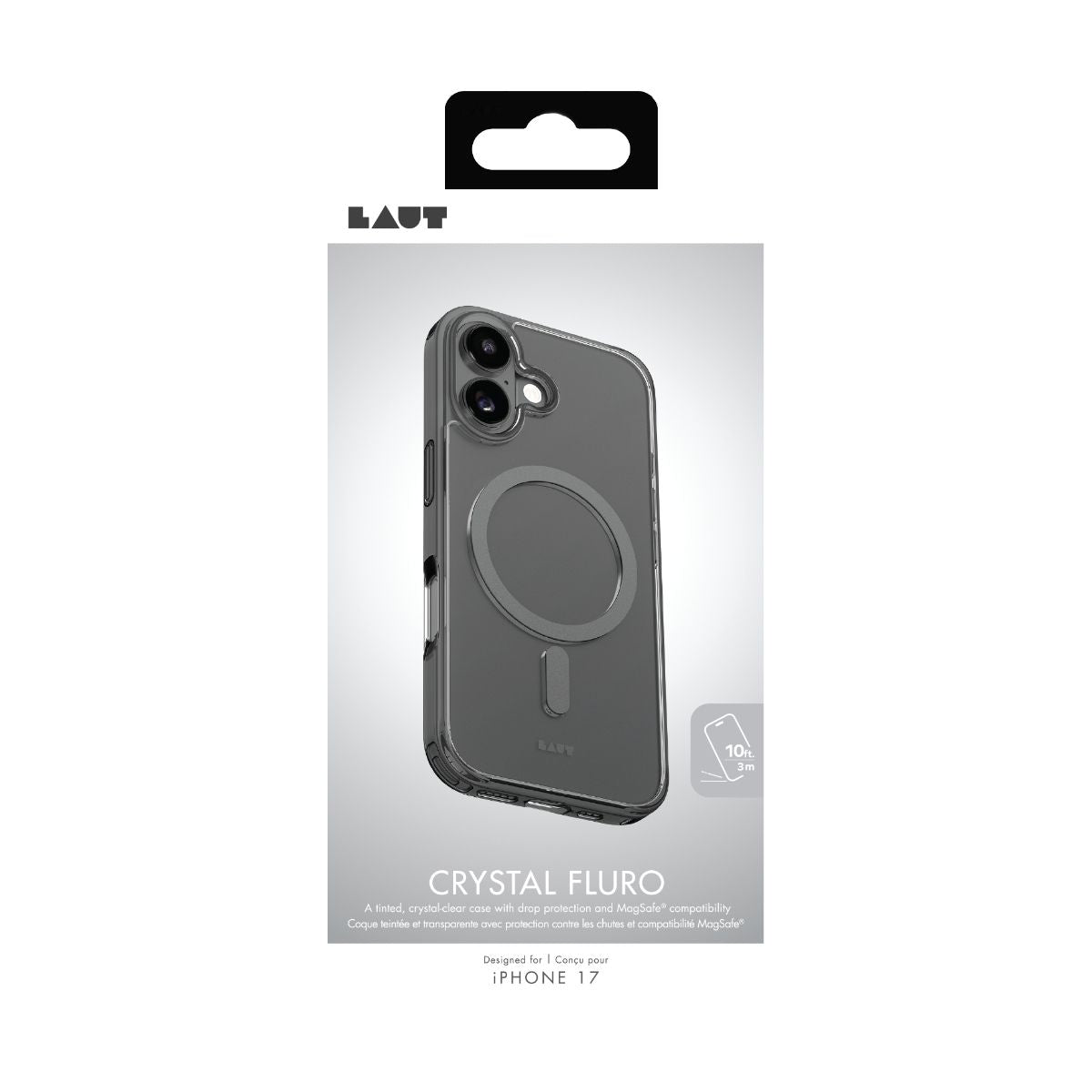 iPhone 17ケース CRYSTAL FLURO クリアブラック