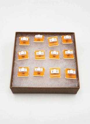 アーケードコントローラー SnackBox MICRO用パーツ Kailh ロープロファイルスイッチセット Amber