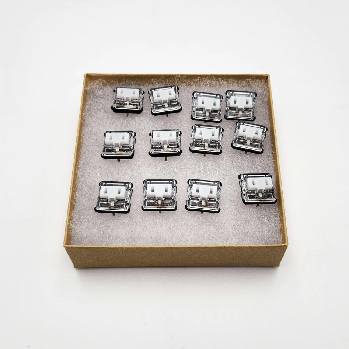 アーケードコントローラー SnackBox MICRO用パーツ Kailh ロープロファイルスイッチセット 白