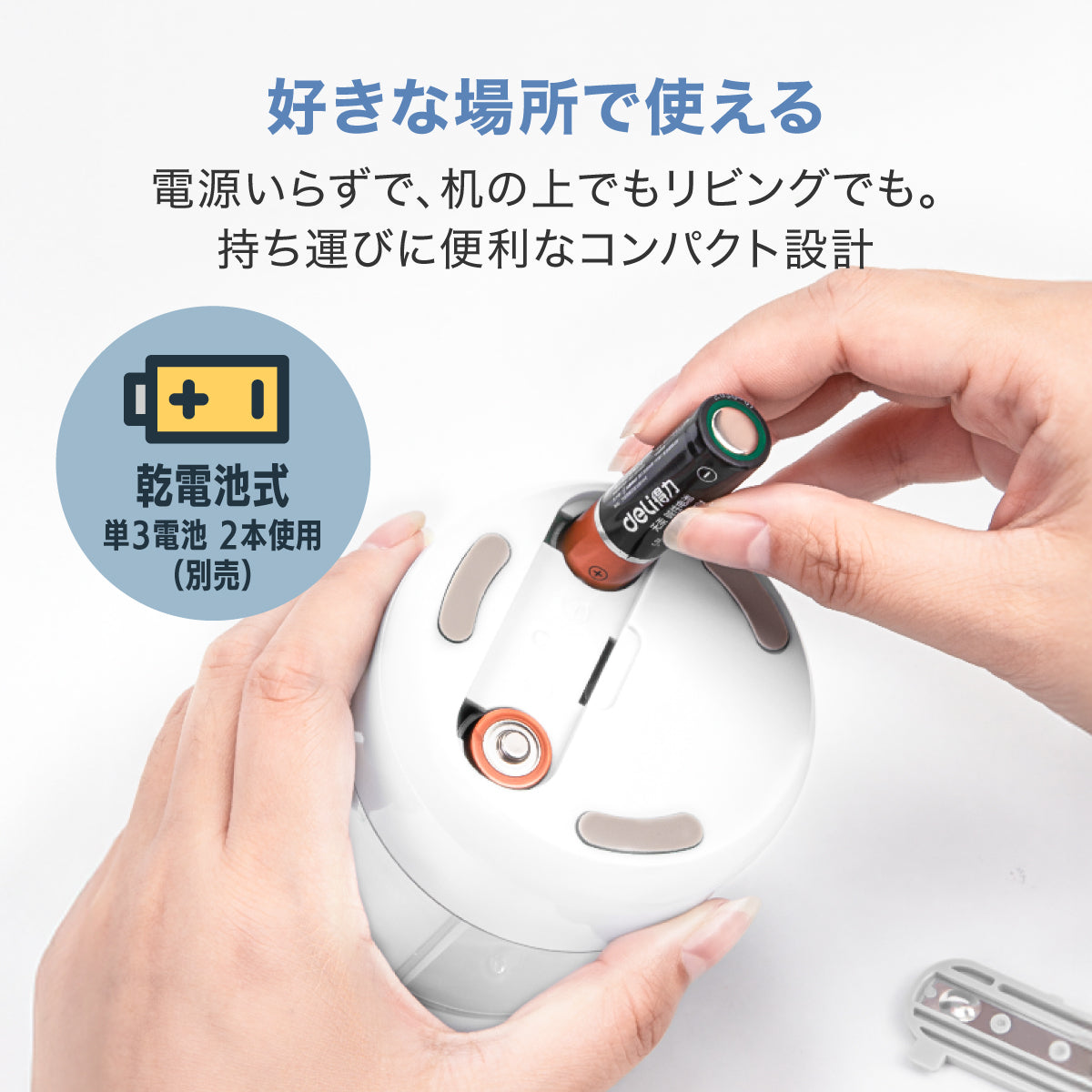 電動鉛筆削り ホワイト DLI-SES68670WH