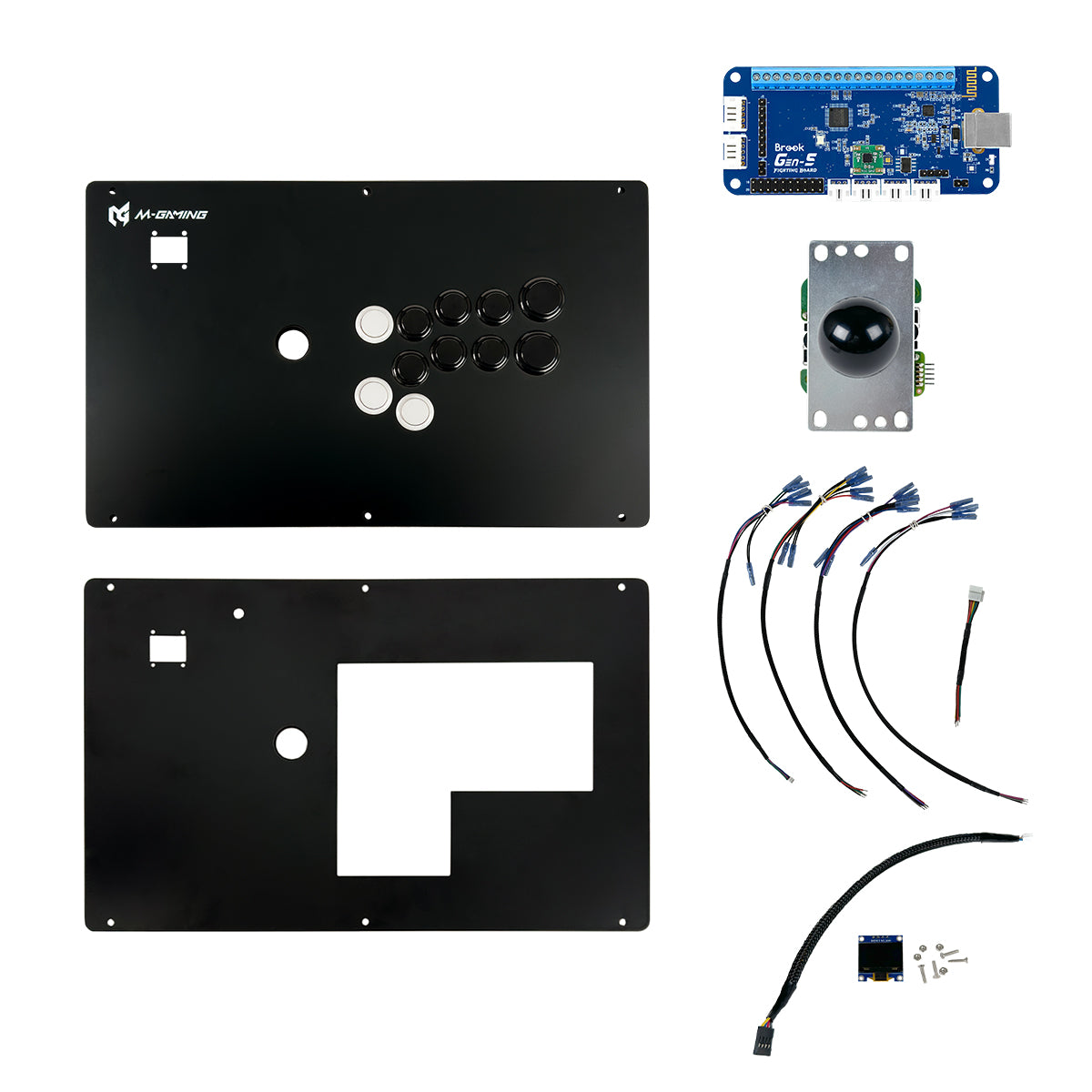 アーケードコントローラー カスタマイズ用オプション A02仕様-フロントパネルセット w/OLEDディスプレイ