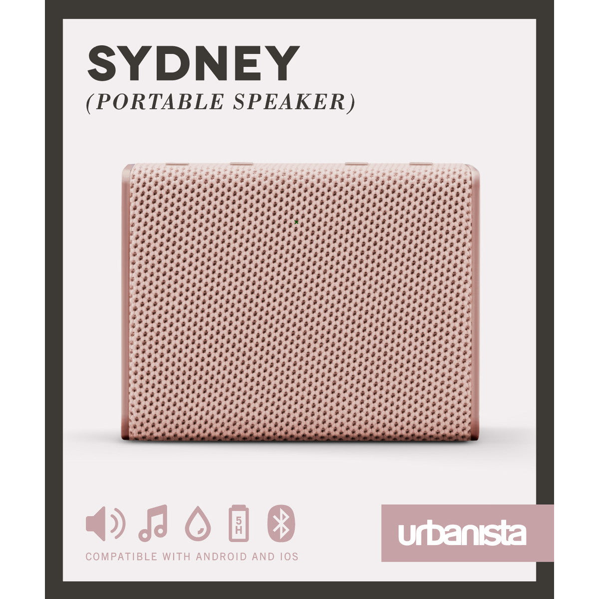 ワイヤレススピーカー SYDNEY〔シドニー〕 Bluetooth コンパクトスピーカー ピンク