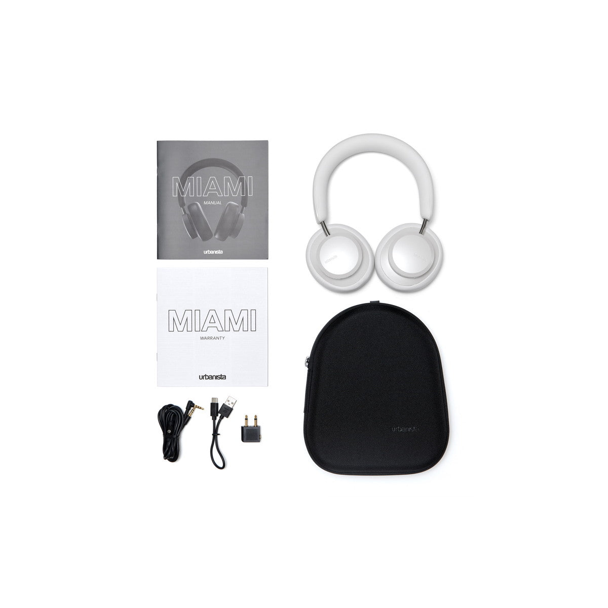 ワイヤレスヘッドホン MIAMI〔マイアミ〕 Noise Cancelling Bluetooth ホワイト