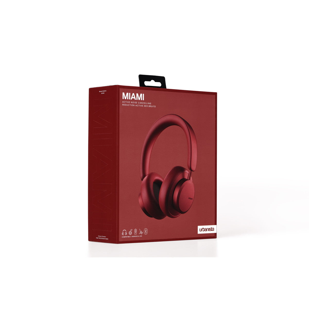 ワイヤレスヘッドホン MIAMI〔マイアミ〕 Noise Cancelling Bluetooth レッド