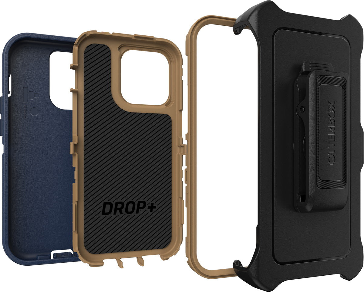 iPhone14Proケース DEFENDER ブルースエードシューズ