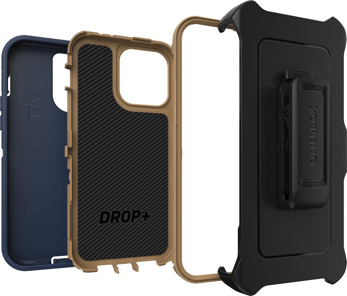 iPhone14ProMaxケース DEFENDER ブルースエードシューズ