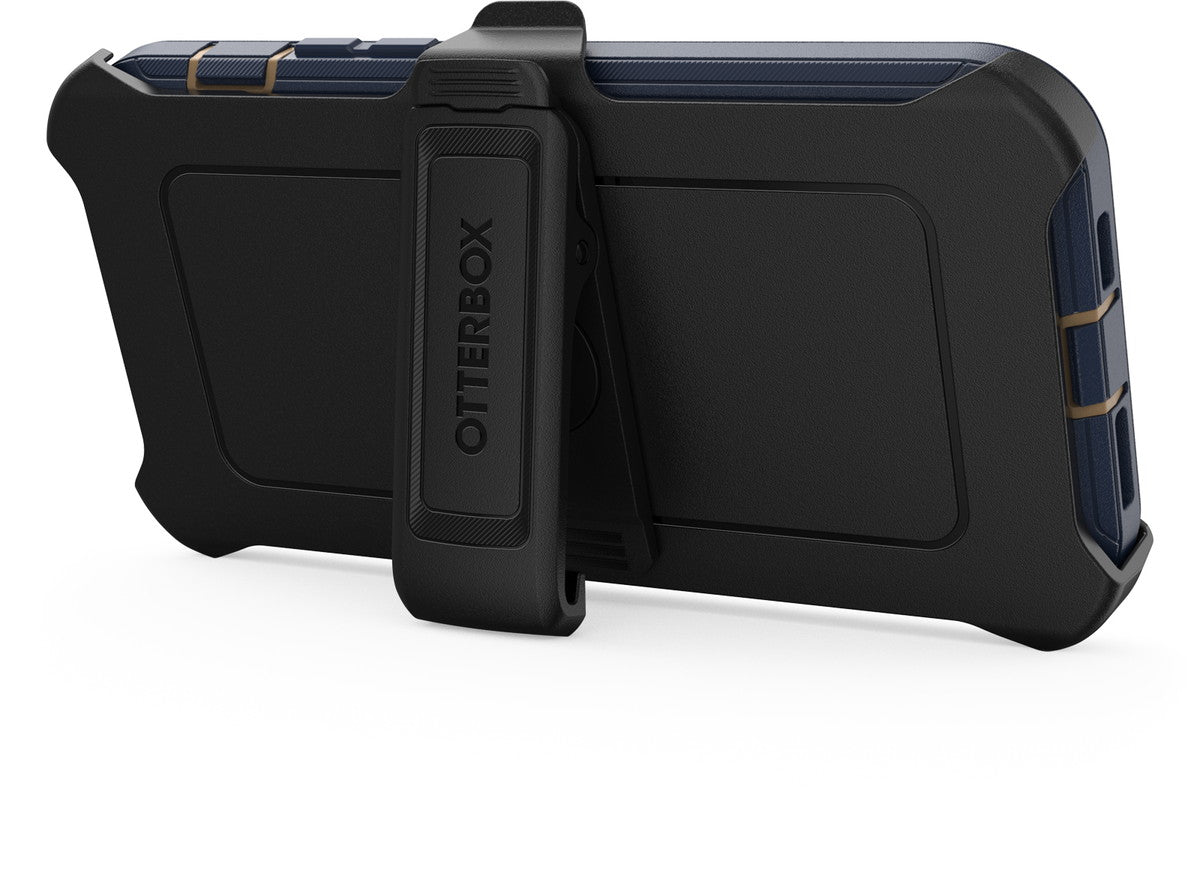 iPhone14ProMaxケース DEFENDER ブルースエードシューズ