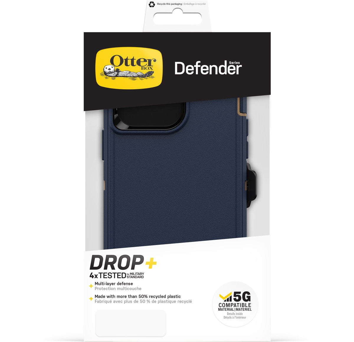 iPhone14ProMaxケース DEFENDER ブルースエードシューズ