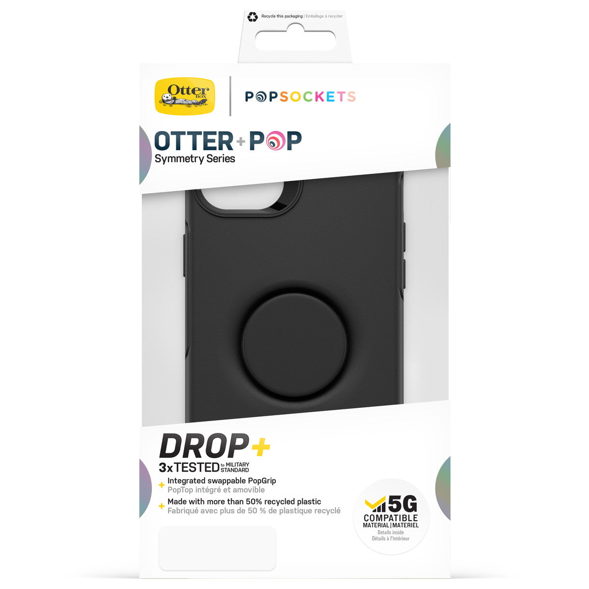 iPhone14Plusケース OTTER + POP SYMMETRY ブラック