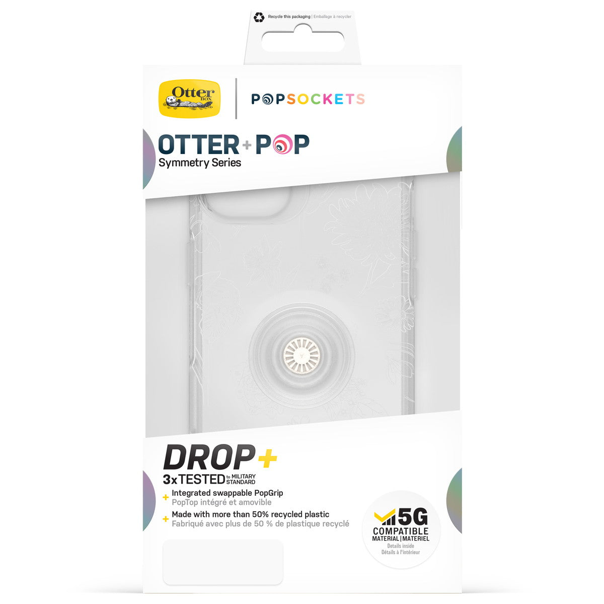 iPhone14Plusケース OTTER + POP SYMMETRY CLEAR フラワー