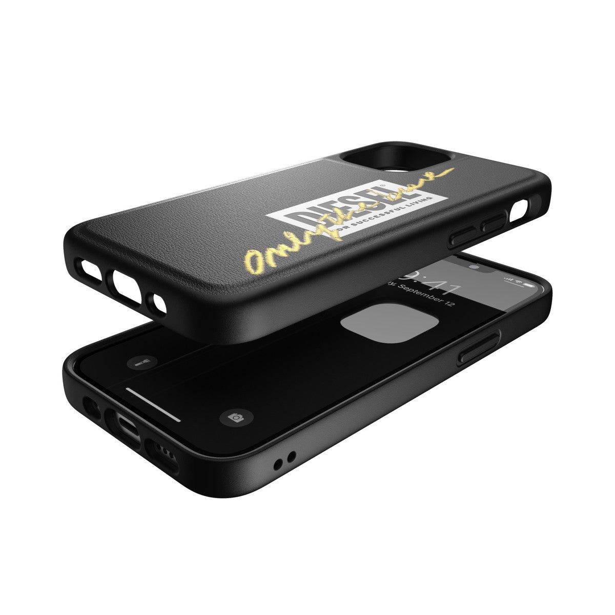 iPhone12miniケース Moulded Case Core ブラック/ライム