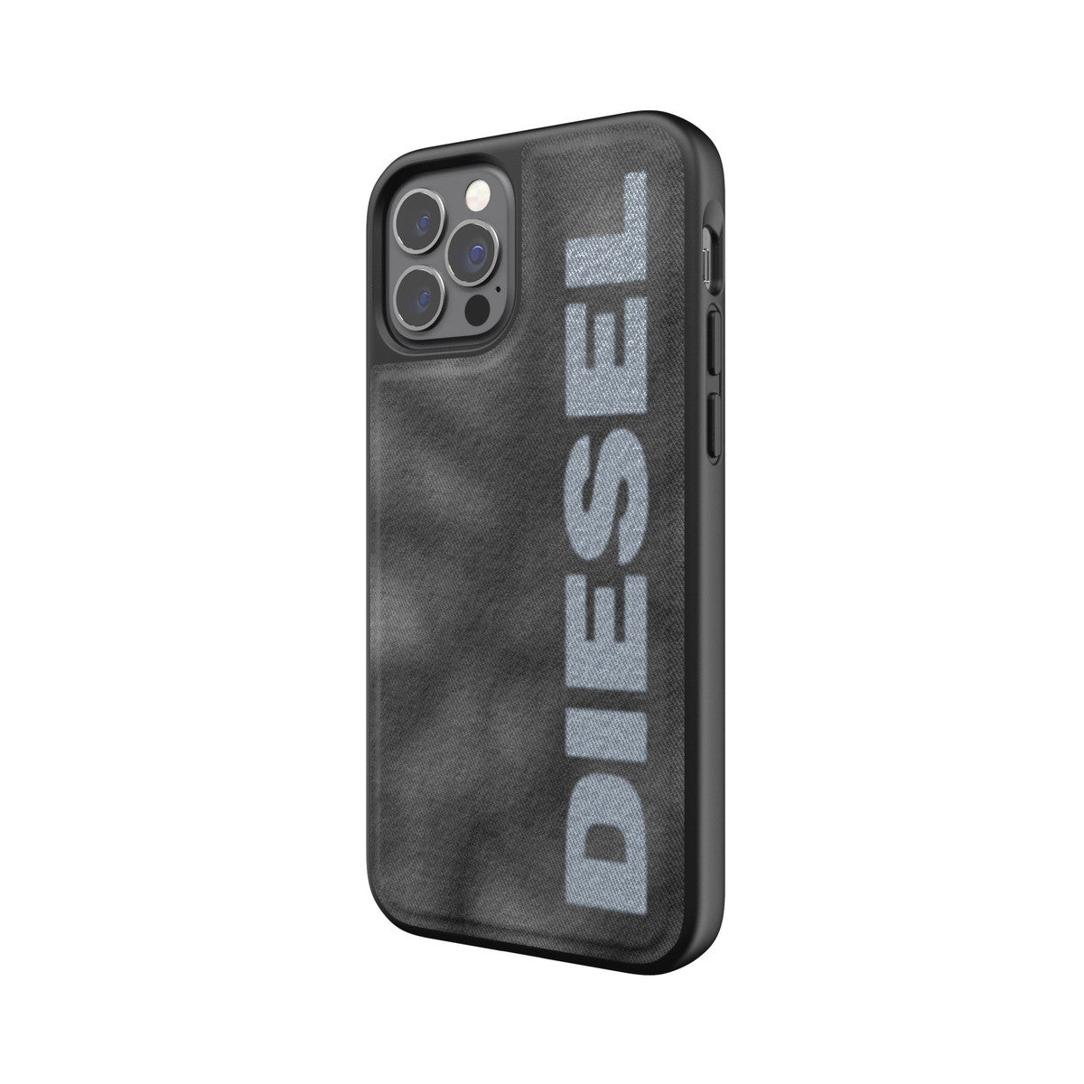 iPhone12/12Proケース Bleached Denim Case グレイ/ホワイト