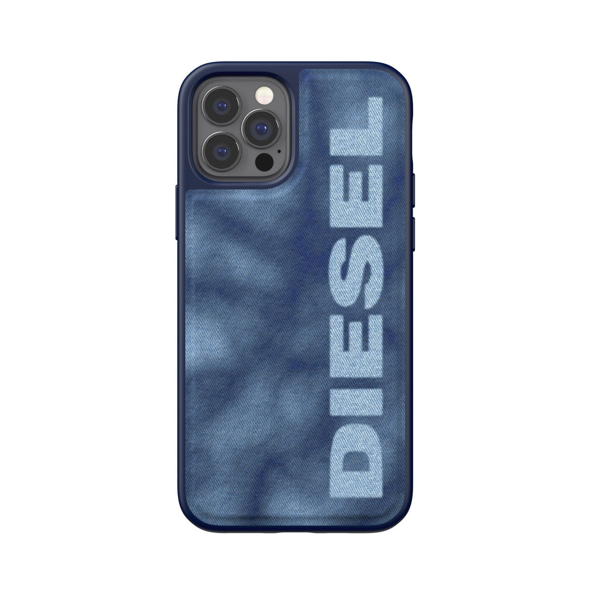 iPhone12/12Proケース Bleached Denim Case ブルー/ホワイト