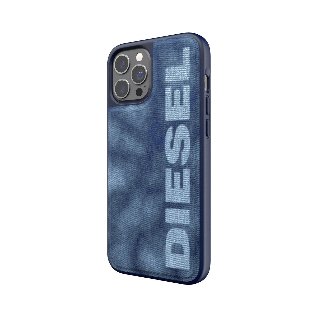 iPhone12ProMaxケース Bleached Denim Case ブルー/ホワイト