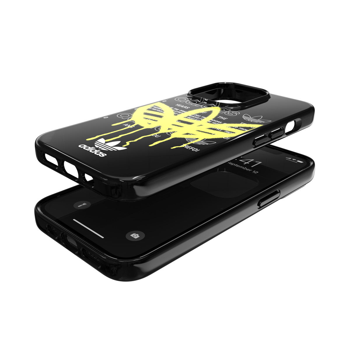 iPhone13Proケース Summer Graffiti ブラック/イエロー