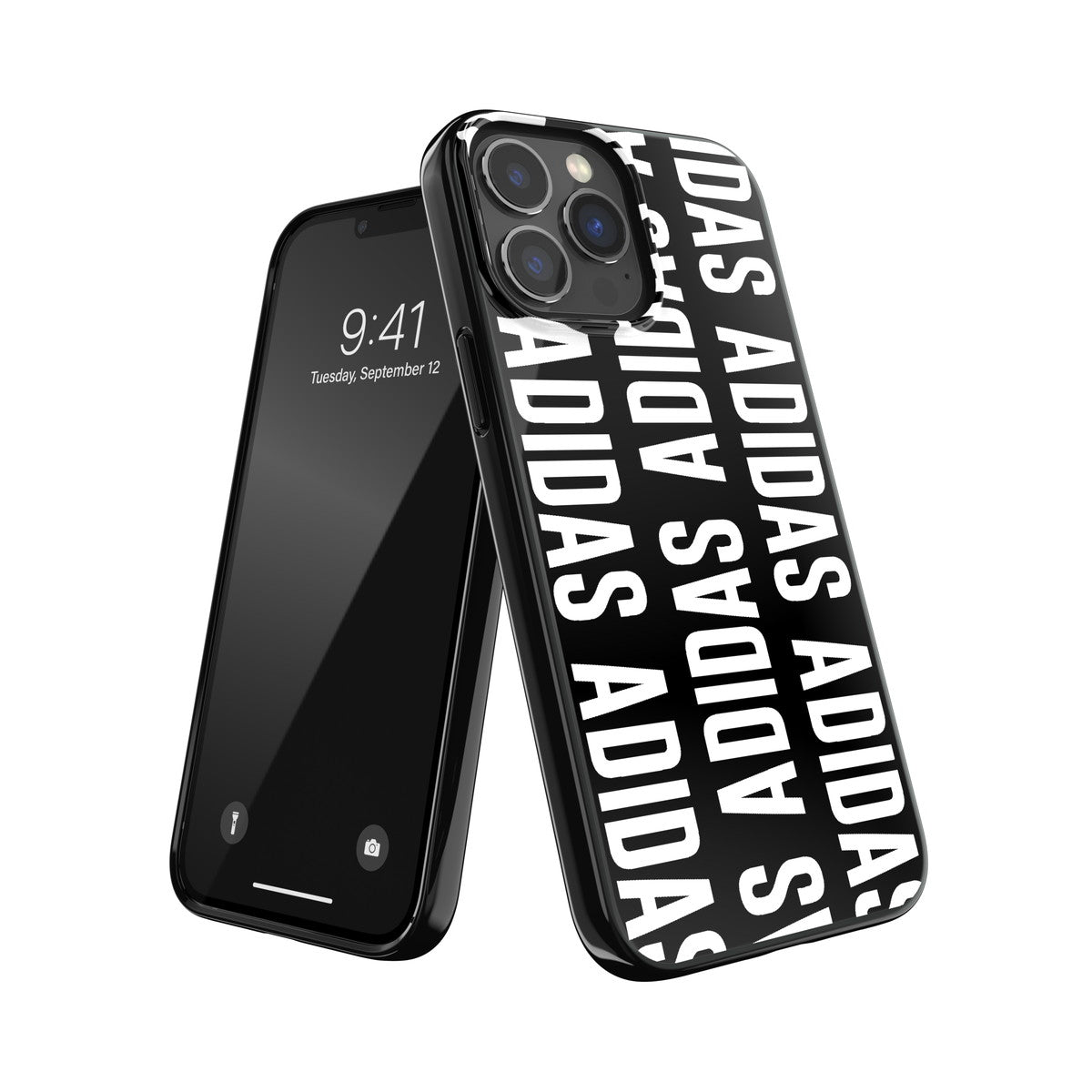 iPhone13ProMaxケース Logo ブラック/ホワイト