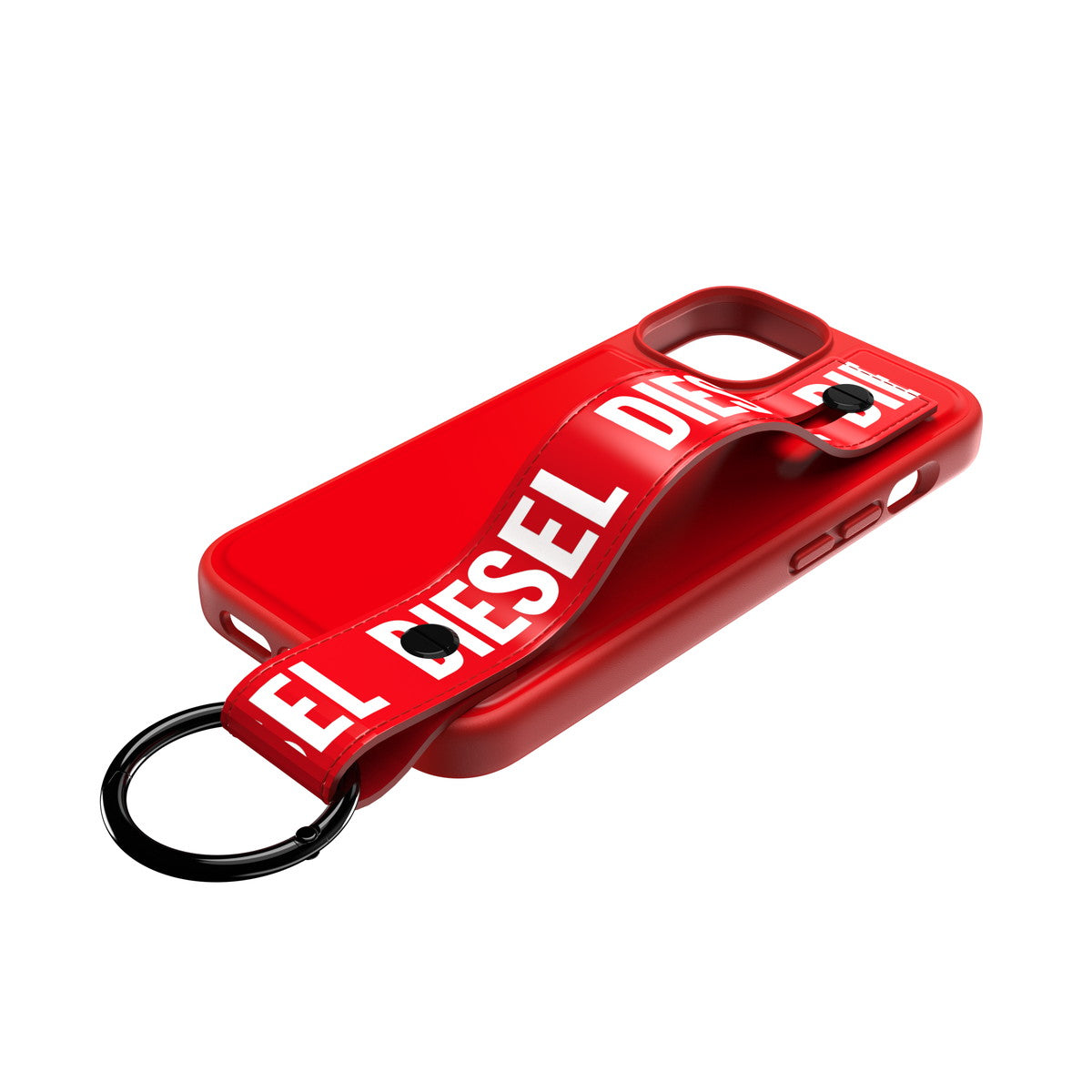 iPhone14ケース ハンドストラップ レッド/ホワイト