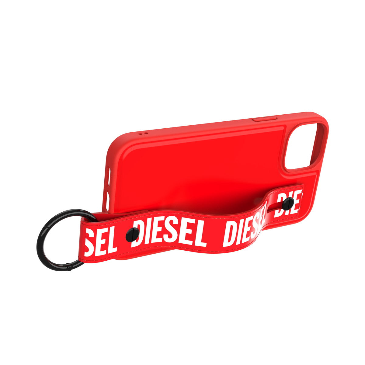 iPhone14Plusケース ハンドストラップ レッド/ホワイト