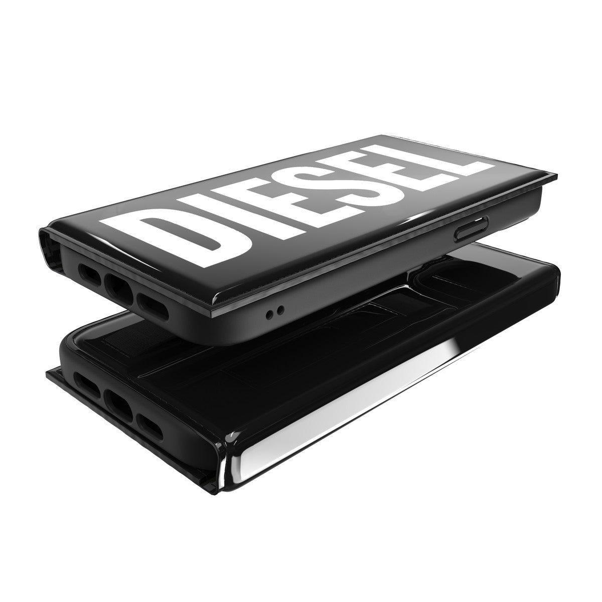 iPhone14Plusケース Wallet ブラック/ホワイト