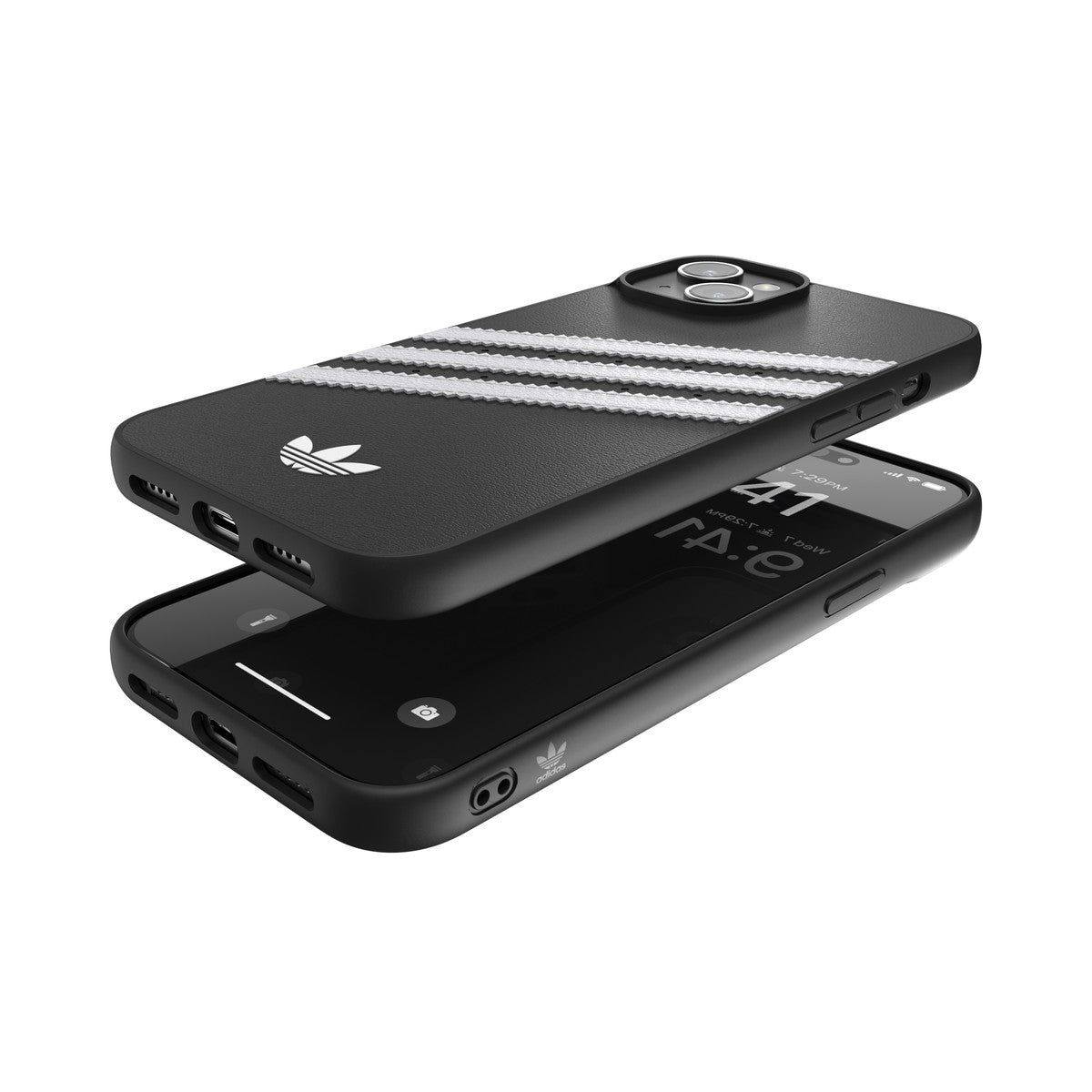 iPhone15Plusケース SAMBA ブラック/ホワイト