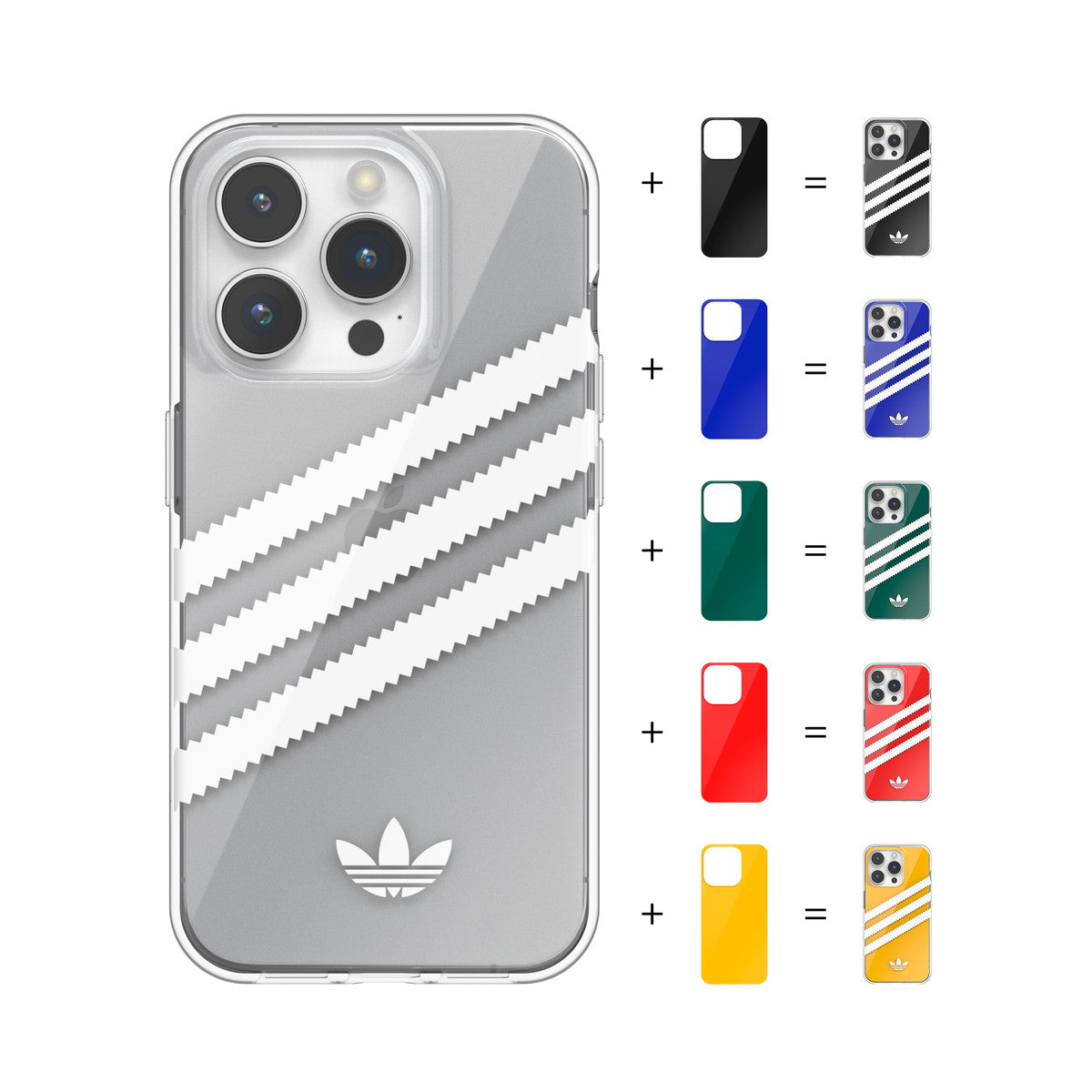 iPhone15Proケース 3 STRIPES CLEAR w/5 films クリア