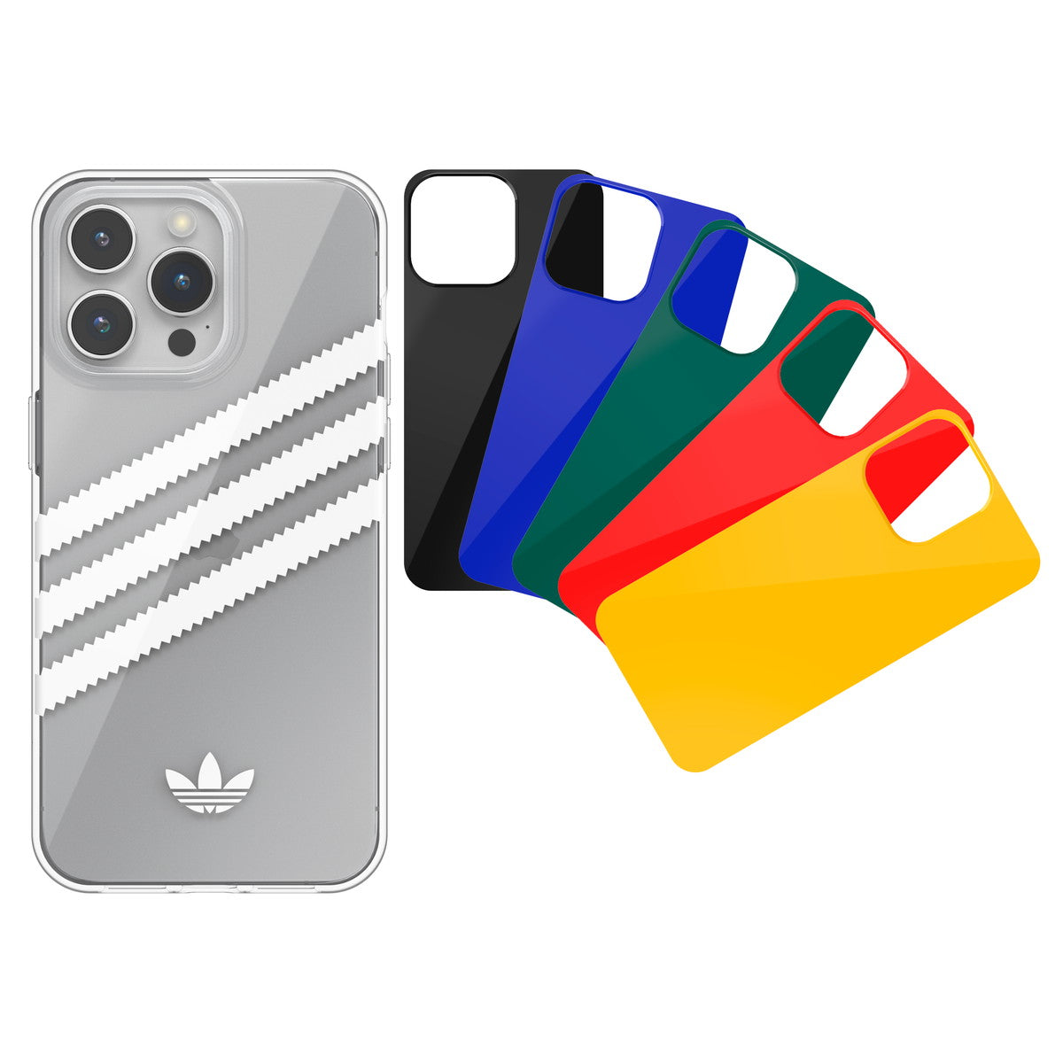 iPhone15ProMaxケース 3 STRIPES CLEAR w/5 films クリア