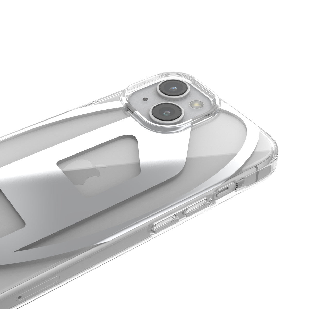 iPhone15ケース Clear D クリア/シルバー