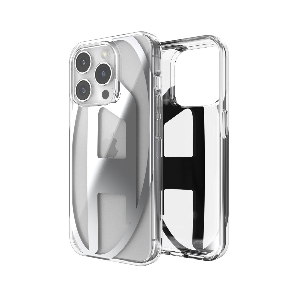 iPhone15Proケース Clear D クリア/シルバー