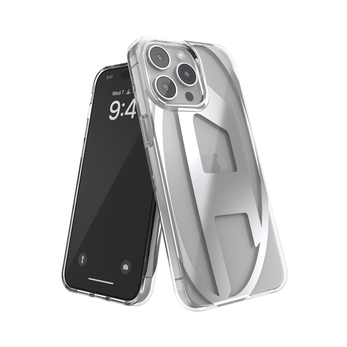 iPhone15ProMaxケース Clear D クリア/シルバー